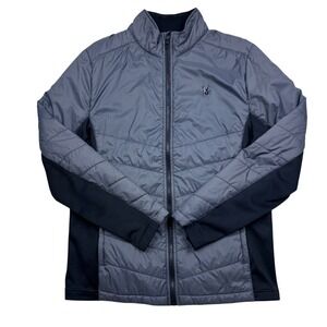 Spyder Stealth Hybrid Full-Zip Jacket Men's Gray Size Medium Lightweight